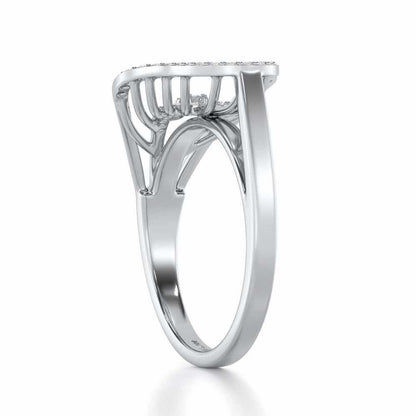 Quirky Shine Silver Ring - White Gold - Image 3