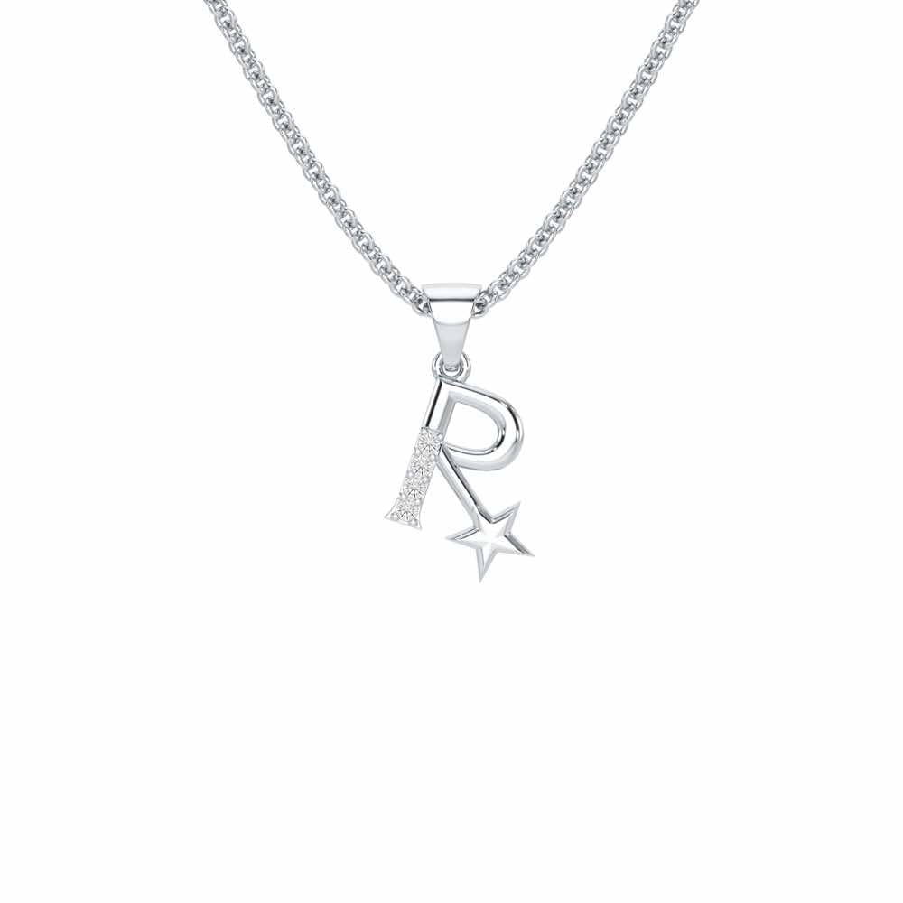 R-Glint Silver Pendant - White Gold - Image 1