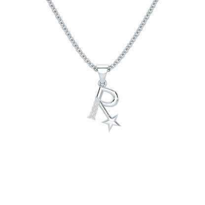 R-Glint Silver Pendant - White Gold - Image 1