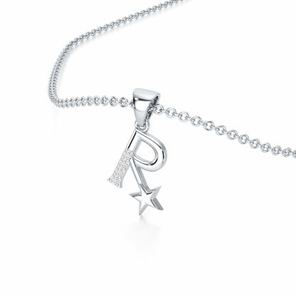 R-Glint Silver Pendant - White Gold - Image 2