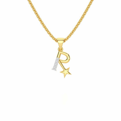 R-Glint Silver Pendant - Yellow Gold - Image 1