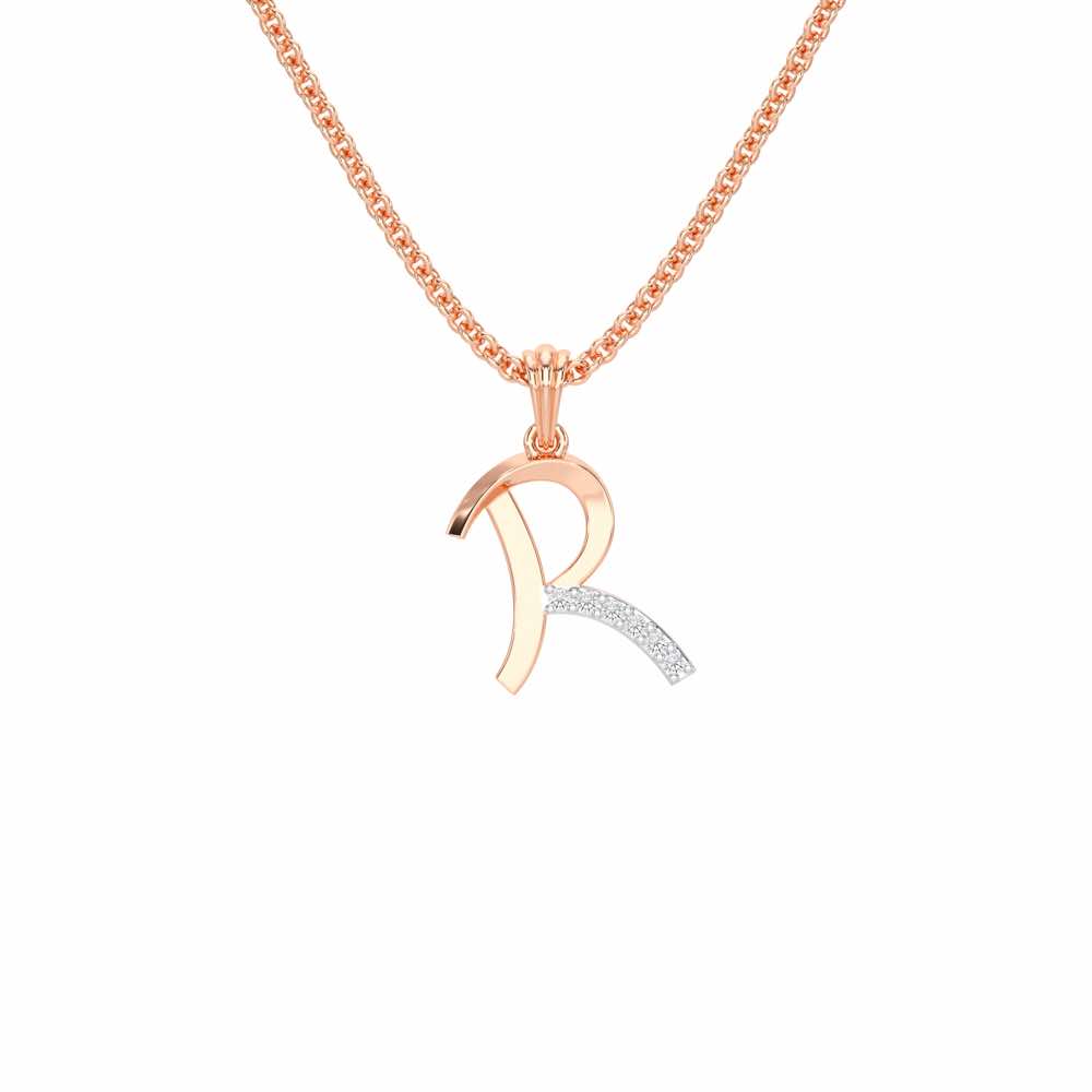 R-Luke Silver Pendant - Rose Gold - Image 1