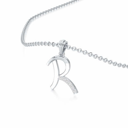 R-Luke Silver Pendant - White Gold - Image 2