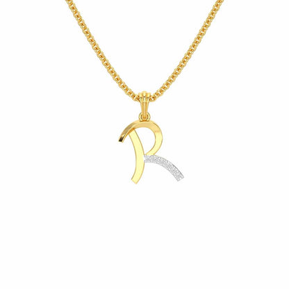 R-Luke Silver Pendant - Yellow Gold - Image 1