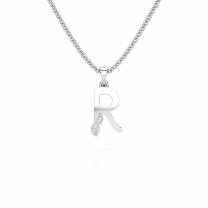 R-Spark Silver Pendant - White Gold - Image 1