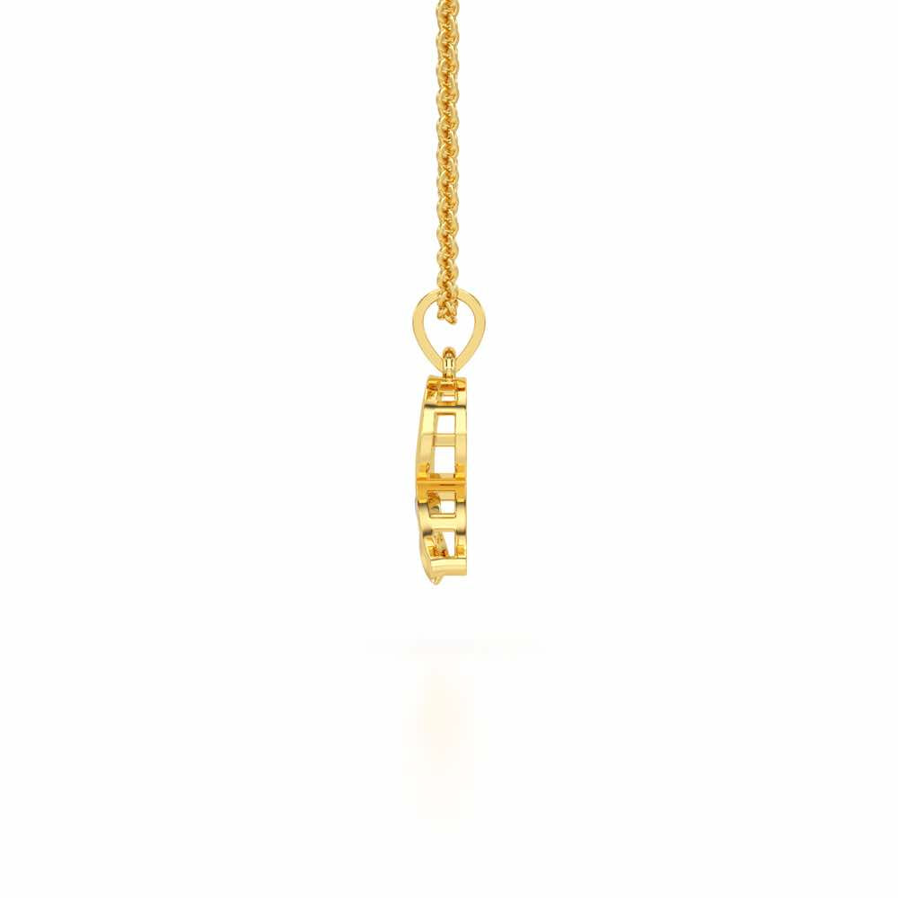 R-Spark Silver Pendant - Yellow Gold - Image 3
