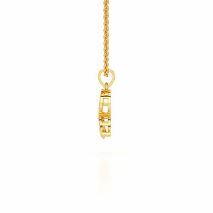 R-Spark Silver Pendant - Yellow Gold - Image 3