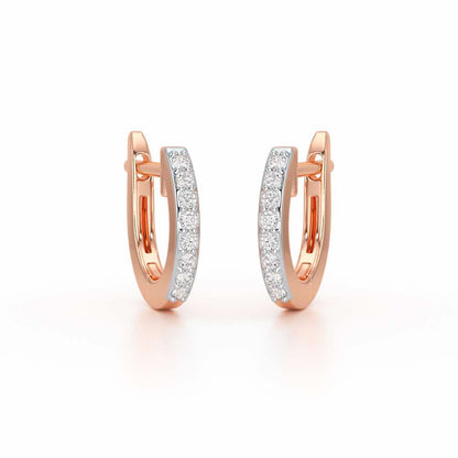 Celeste Silver Bali Earrings - Rose Gold - Image 1