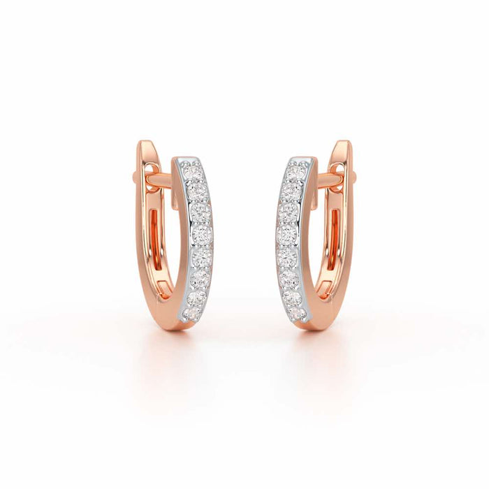 Celeste Silver Bali Earrings - Rose Gold - Image 1