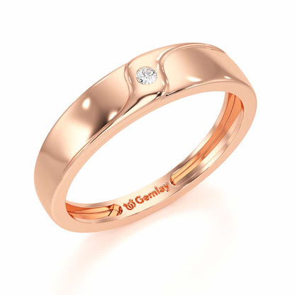 Noctura Silver Ring For Men - Rose Gold - Image 1