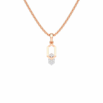 Soft Glow Silver Pendant - Rose Gold - Image 1