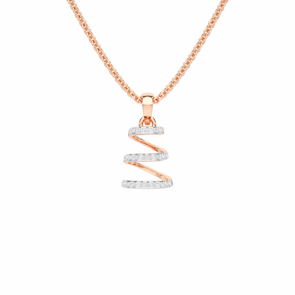 Twinkle Tranquility Silver Pendant - Rose Gold - Image 1