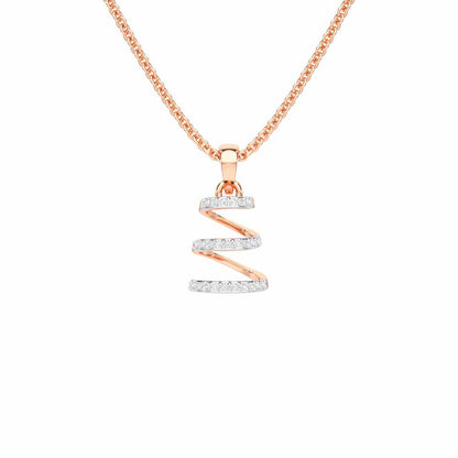 Twinkle Tranquility Silver Pendant - Rose Gold - Image 1