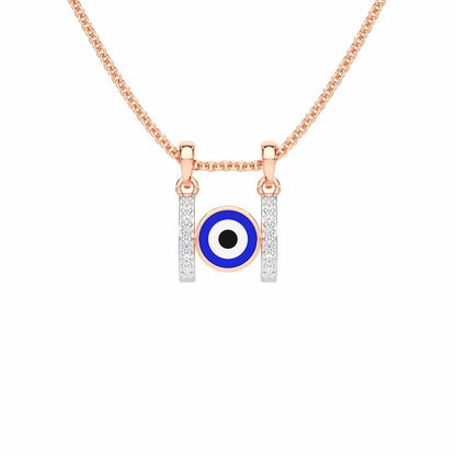 Eyes of Destiny Silver Pendant - Rose Gold - Image 1
