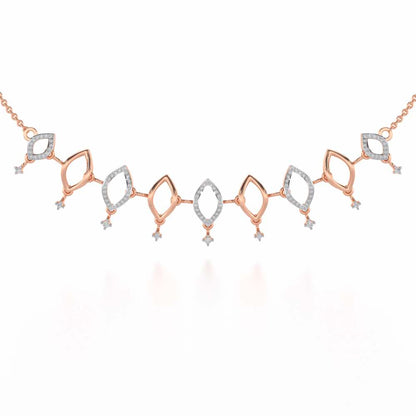 Ocean Serenity Silver Necklace - Rose Gold - Image 1