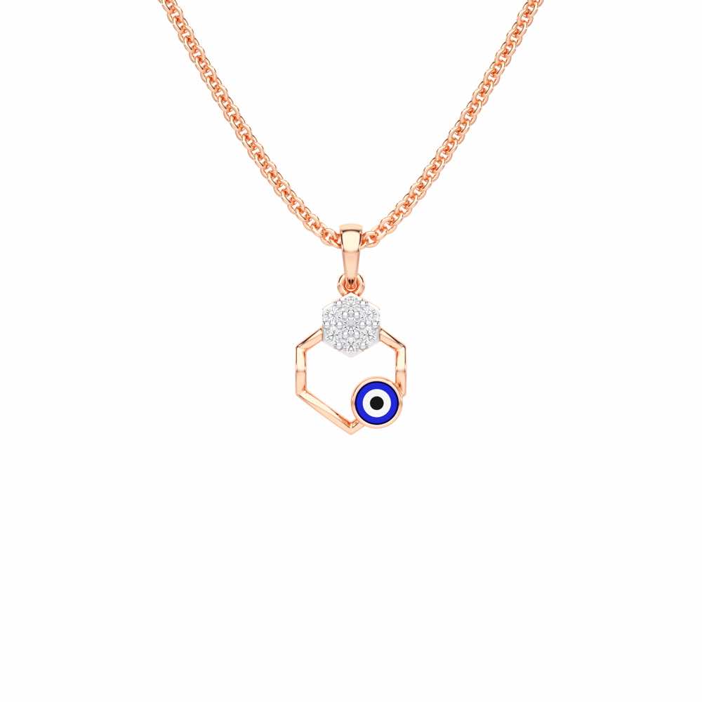 Seeing Shield Silver Pendant - Rose Gold - Image 1
