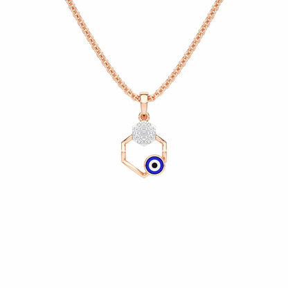 Seeing Shield Silver Pendant - Rose Gold - Image 1