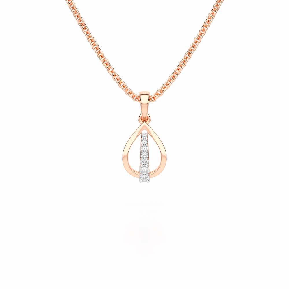 Timeless Glow Silver Pendant - Rose Gold - Image 1