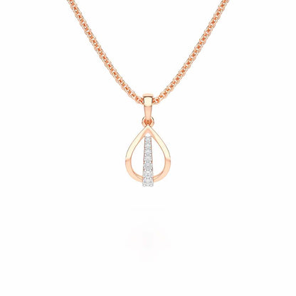 Timeless Glow Silver Pendant - Rose Gold - Image 1