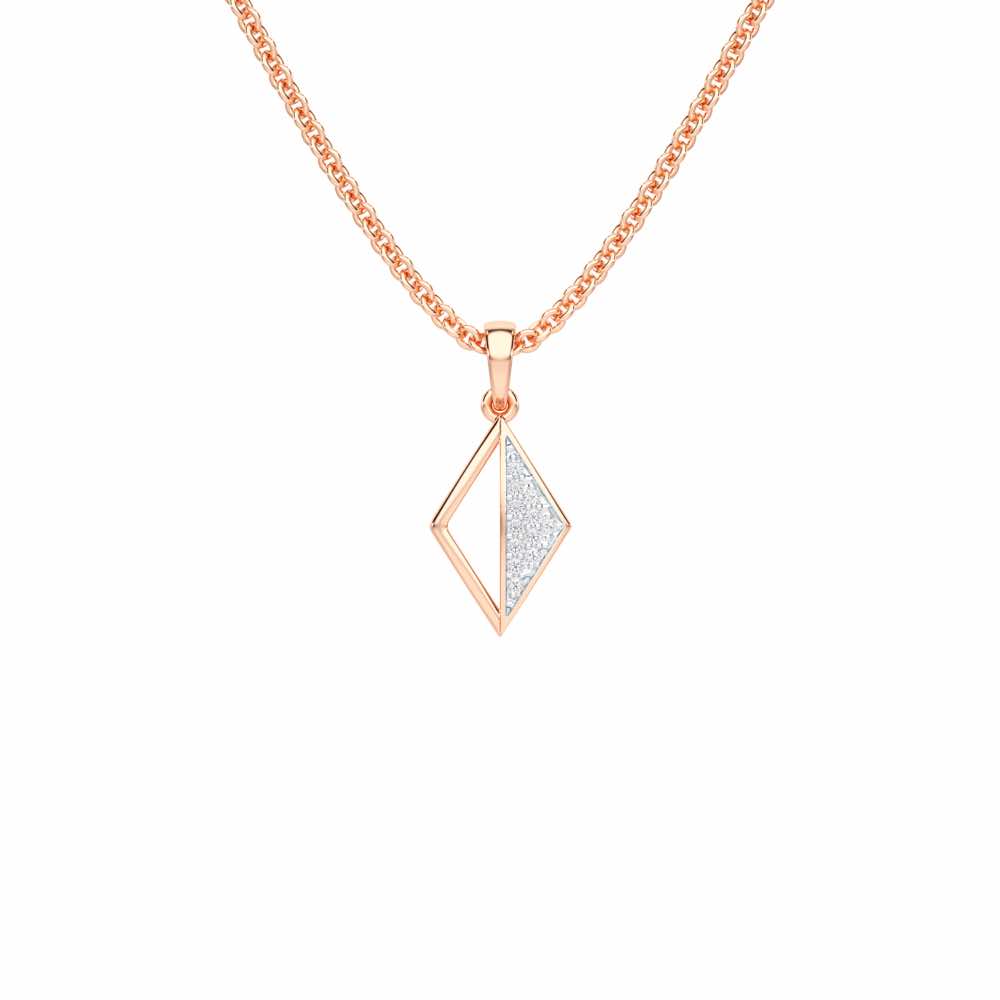 Gleaming Aura Silver Pendant - Rose Gold - Image 1