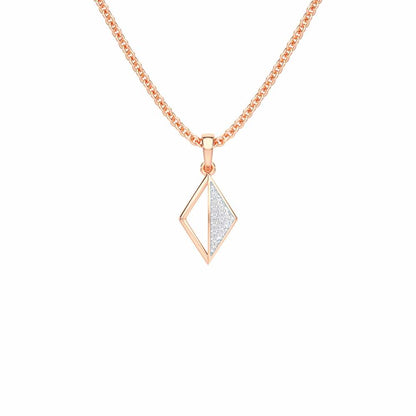 Gleaming Aura Silver Pendant - Rose Gold - Image 1