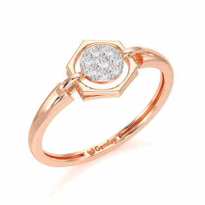 Shanya Shine Silver Ring - Rose Gold - Image 1