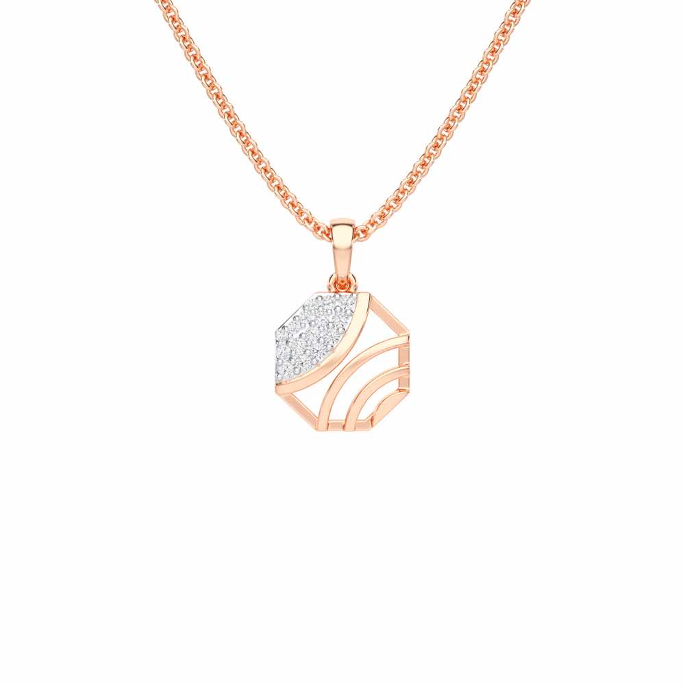 Eternal Glow Silver Pendant - Rose Gold - Image 1