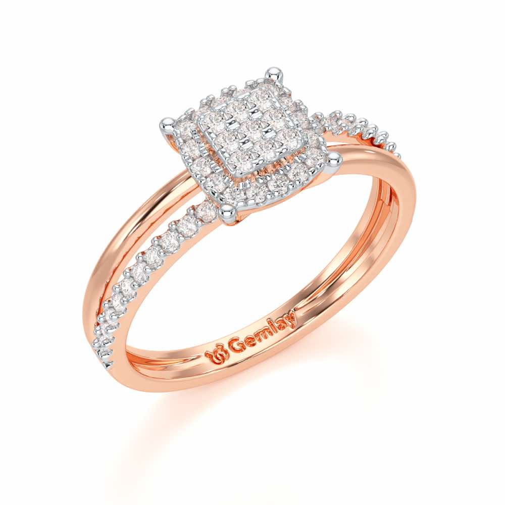 Dawn of Glow Silver Ring - Rose Gold - Image 1