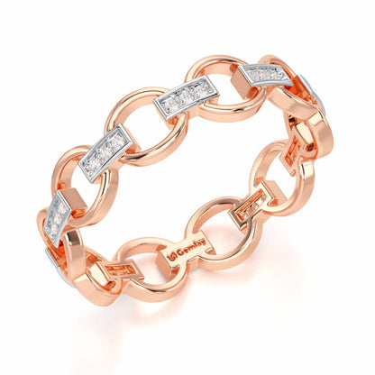 Bound Glow Silver Ring - Rose Gold - Image 1