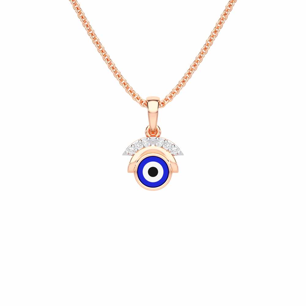 Omni Eye Silver Pendant - Rose Gold - Image 1