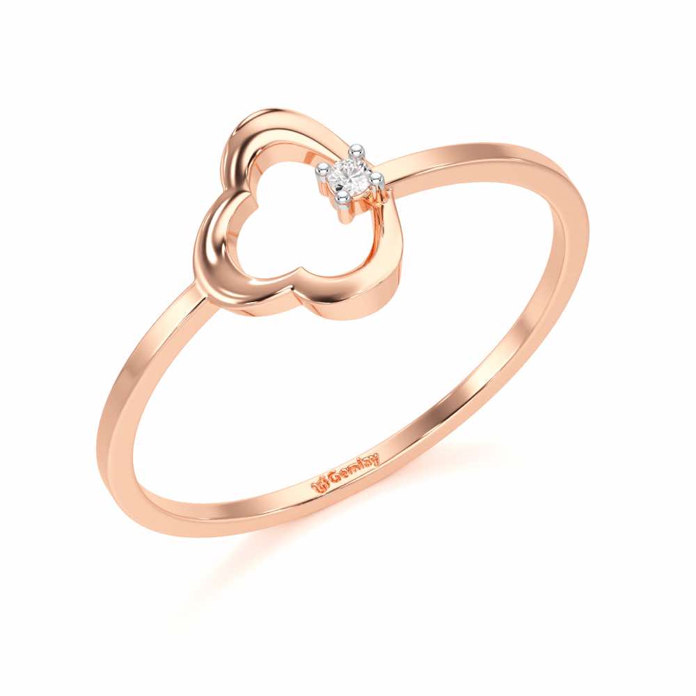 Clouding Silver Ring - Rose Gold - Image 1