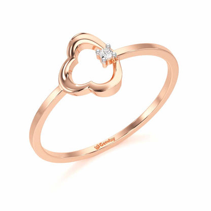 Clouding Silver Ring - Rose Gold - Image 1