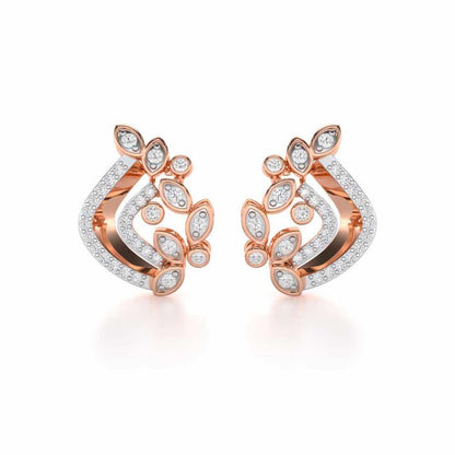 Melodic Bliss Silver Earrings - Rose Gold - Image 1
