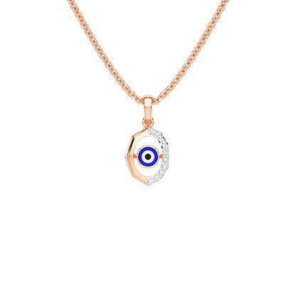 Mystic Guardian Silver Pendant - Rose Gold - Image 1