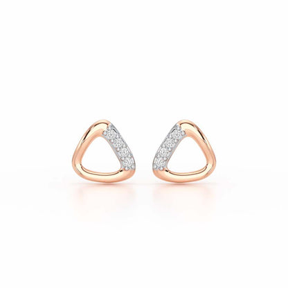 Twinkle Loops Silver Earrings - Rose Gold - Image 1