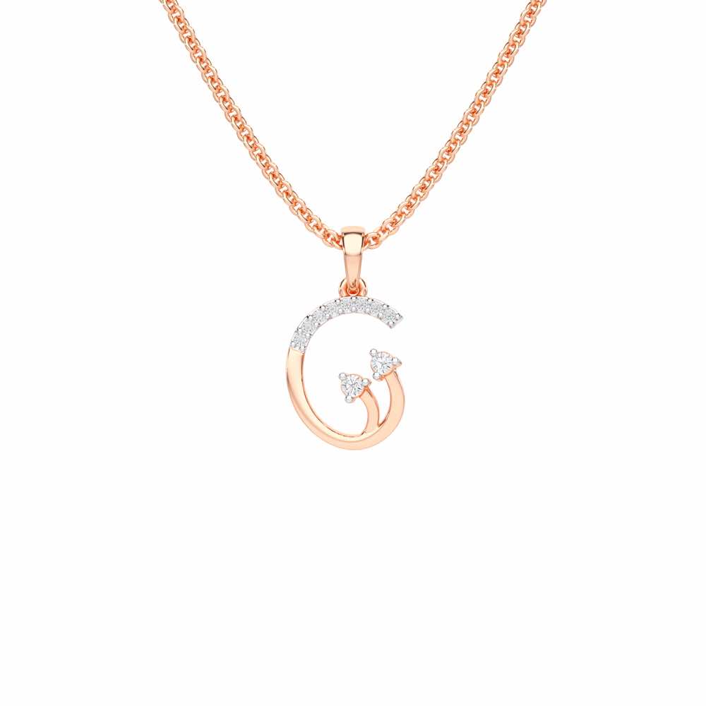 Radiant Show Silver Pendant - Rose Gold - Image 1