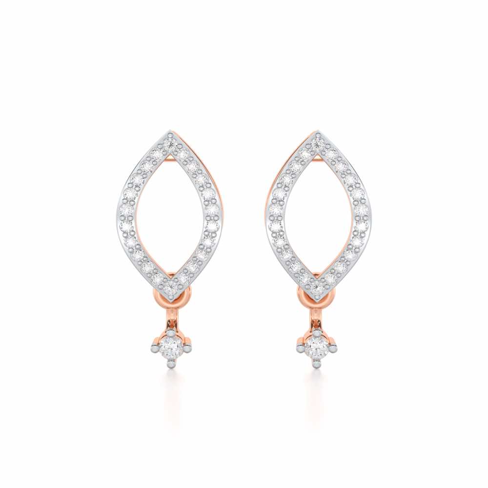 Ocean Serenity Silver Earrings - Rose Gold - Image 1
