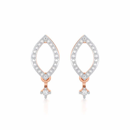 Ocean Serenity Silver Earrings - Rose Gold - Image 1