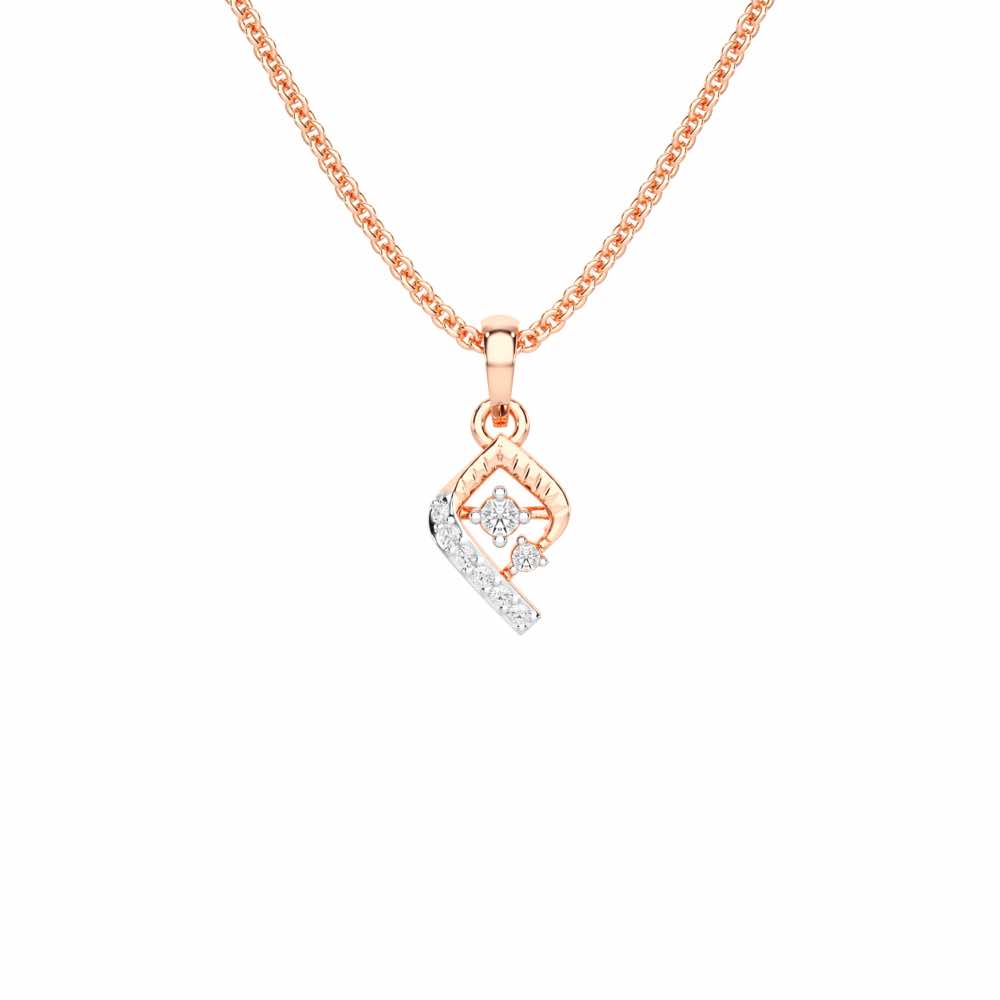Celestial Glow Silver Pendant - Rose Gold - Image 1
