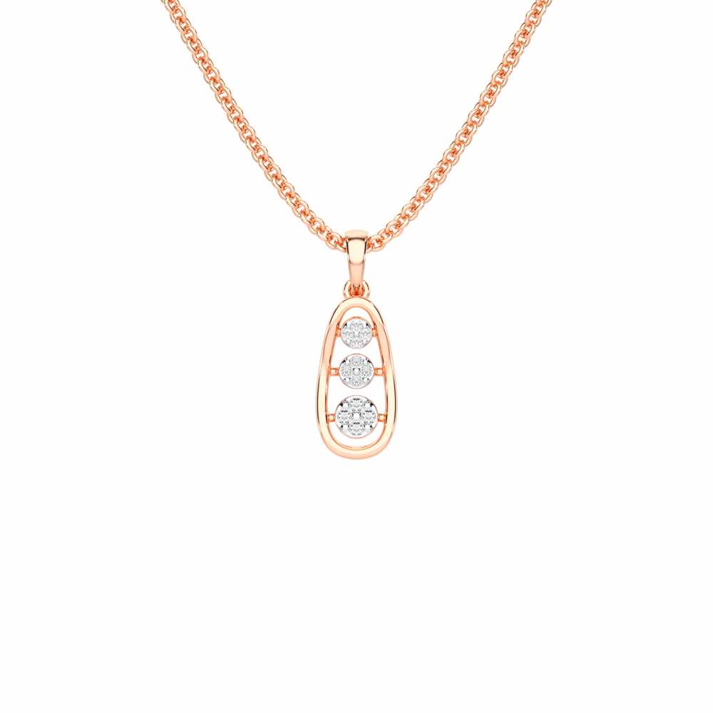 Twilight Spark Silver Pendant - Rose Gold - Image 1