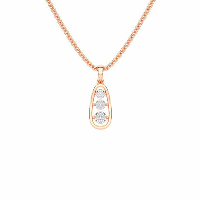 Twilight Spark Silver Pendant - Rose Gold - Image 1