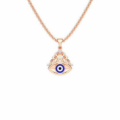 Serenity Shield Silver Pendant - Rose Gold - Image 1