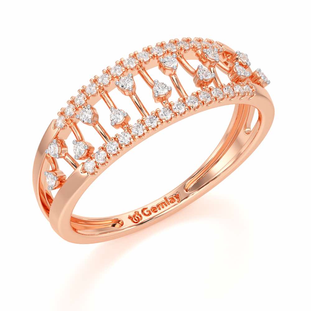 Glowy Serina Silver Ring - Rose Gold - Image 1