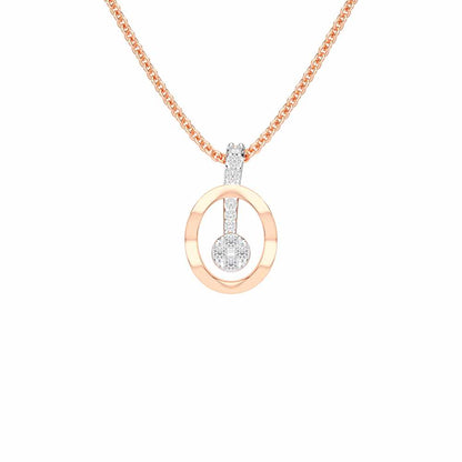 Moonlit Grace Silver Pendant - Rose Gold - Image 1