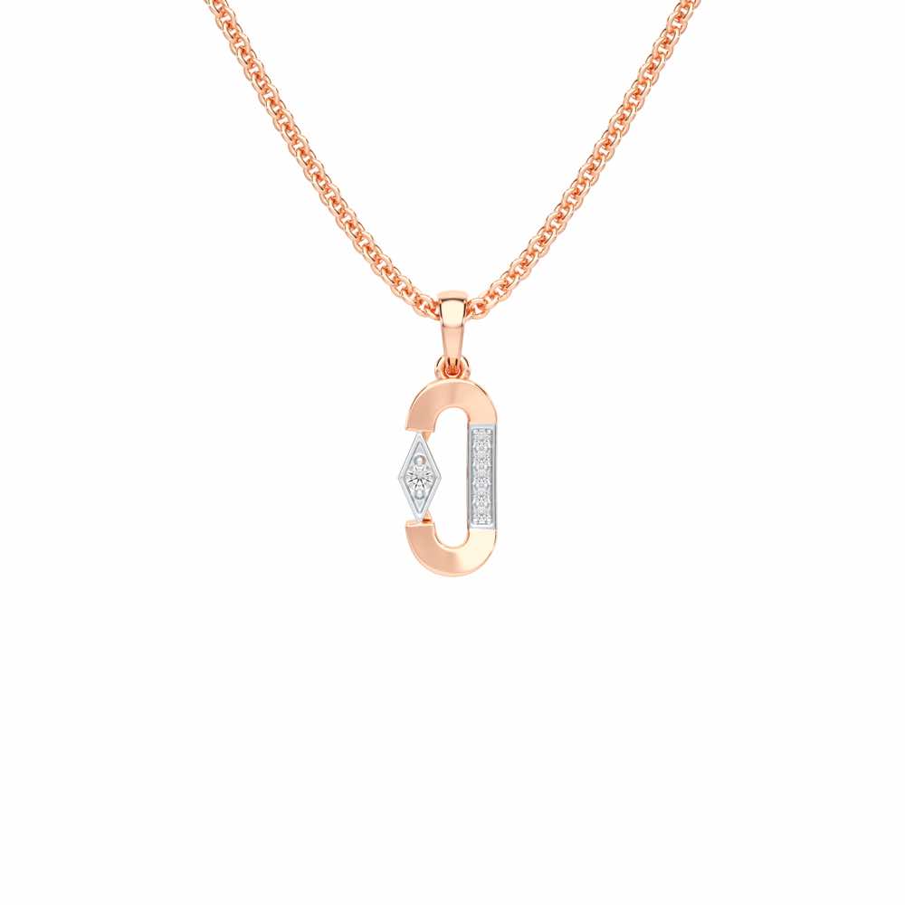 Silver Whisper Silver Pendant - Rose Gold - Image 1