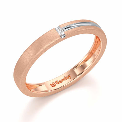Aveline Simplicity Silver Ring - Rose Gold - Image 1