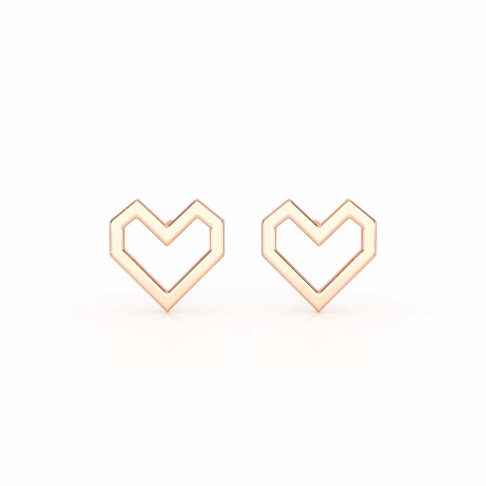 Lush Looplets Silver Earrings - Rose Gold - Image 1