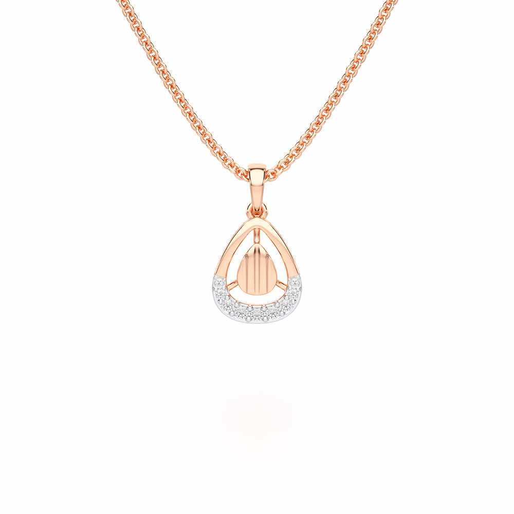 Starlight Charm Silver Pendant - Rose Gold - Image 1