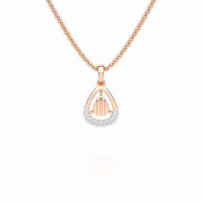 Starlight Charm Silver Pendant - Rose Gold - Image 1