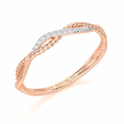 Turning Glowy Silver Ring - Rose Gold - Image 1